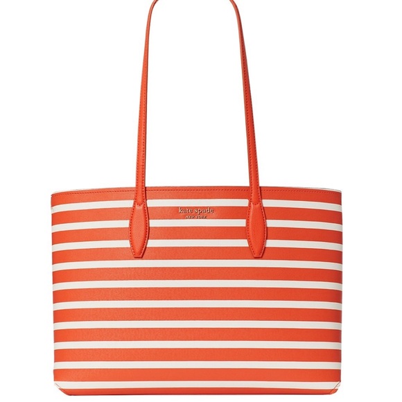TAMARILLO ALL DAY SAILING STRIPE LARGE TOTE KATE SPADE BRAND NEW OPEN TOTE - Picture 1 of 14